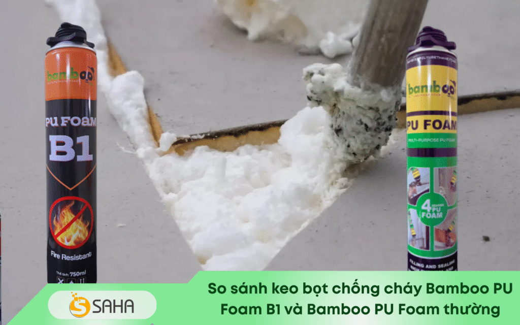 so sánh Bamboo PU Foam B1 và Bamboo PU Foam thường