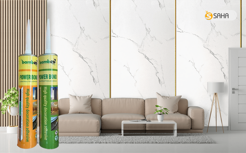 Thi công vách giả đá phòng khách với keo dán đa năng Bamboo Power Bond (2) Thi công vách giả đá phòng khách với keo dán đa năng Bamboo Power Bond (2)
